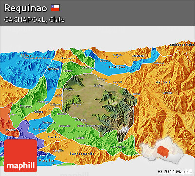 Satellite 3D Map of Requinao, political outside
