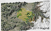Satellite 3D Map of Requinao, semi-desaturated