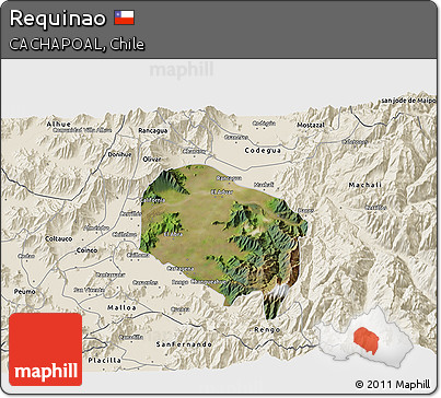 Satellite 3D Map of Requinao, shaded relief outside
