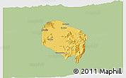 Savanna Style 3D Map of Requinao, single color outside