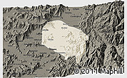 Shaded Relief 3D Map of Requinao, darken