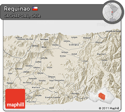 Shaded Relief 3D Map of Requinao