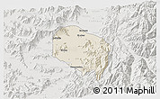 Shaded Relief 3D Map of Requinao, lighten, semi-desaturated