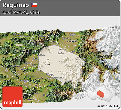 Shaded Relief 3D Map of Requinao, satellite outside