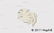 Shaded Relief 3D Map of Requinao, single color outside
