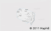 Silver Style 3D Map of Requinao, single color outside