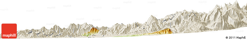 Physical Horizon Map of Requinao, shaded relief outside