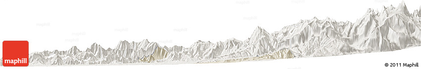 Shaded Relief Horizon Map of Requinao, lighten