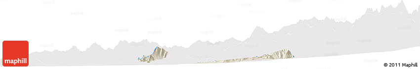Shaded Relief Horizon Map of Requinao, single color outside