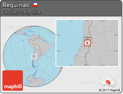 Gray Location Map of Requinao, highlighted parent region