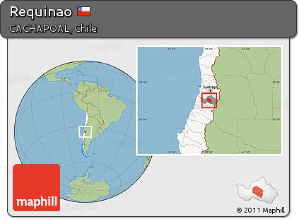 Savanna Style Location Map of Requinao, highlighted country, highlighted parent region