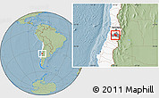 Savanna Style Location Map of Requinao, highlighted country, highlighted parent region, hill shading