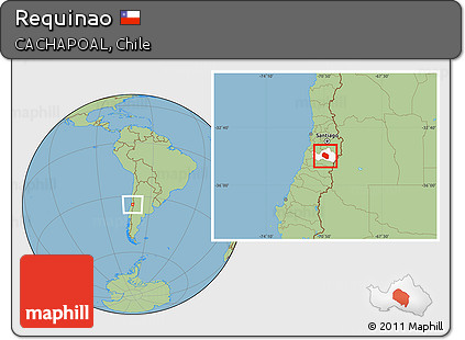Savanna Style Location Map of Requinao, highlighted parent region