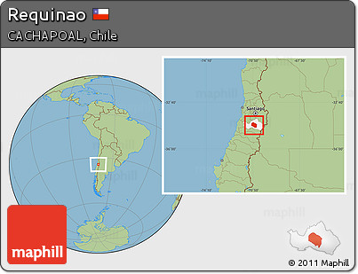 Savanna Style Location Map of Requinao, highlighted parent region