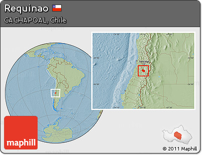 Savanna Style Location Map of Requinao, hill shading