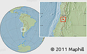 Savanna Style Location Map of Requinao, hill shading
