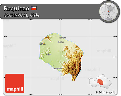 Physical Map of Requinao, single color outside