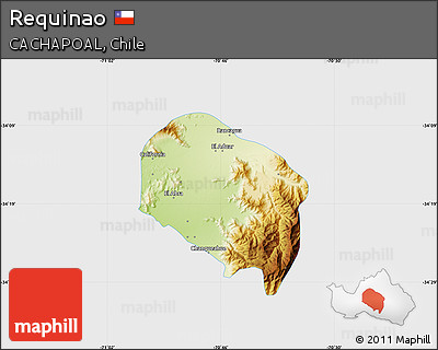 Physical Map of Requinao, single color outside
