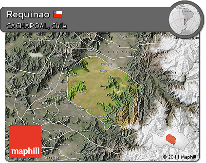 Satellite Map of Requinao, semi-desaturated