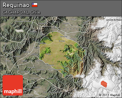 Satellite Map of Requinao, semi-desaturated