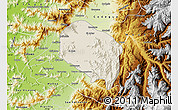 Shaded Relief Map of Requinao, physical outside