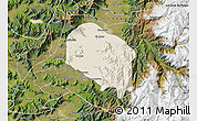 Shaded Relief Map of Requinao, satellite outside