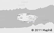 Gray Panoramic Map of Requinao, single color outside