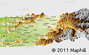 Physical Panoramic Map of Requinao