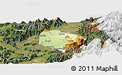 Physical Panoramic Map of Requinao, satellite outside