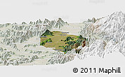 Satellite Panoramic Map of Requinao, lighten