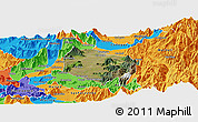 Satellite Panoramic Map of Requinao, political outside