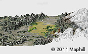 Satellite Panoramic Map of Requinao, semi-desaturated