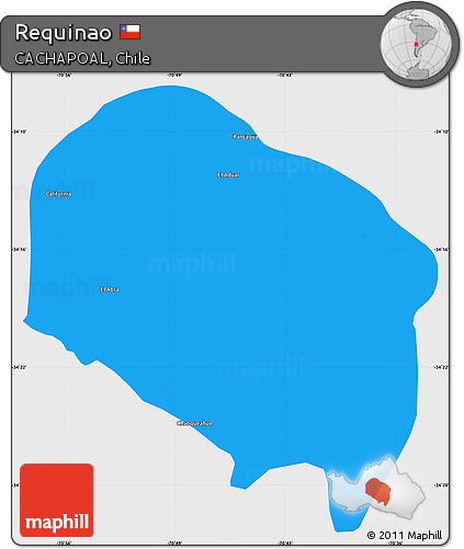 Political Simple Map of Requinao, single color outside