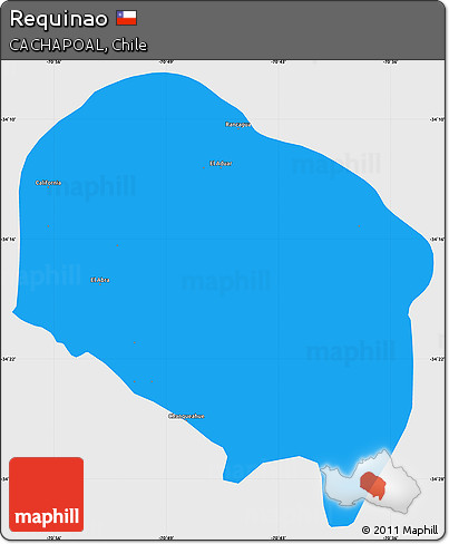 Political Simple Map of Requinao, single color outside