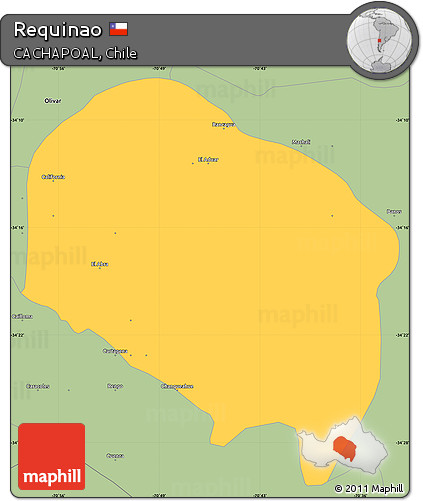 Savanna Style Simple Map of Requinao
