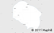 Silver Style Simple Map of Requinao, single color outside