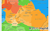 Political Shades Simple Map of CACHAPOAL