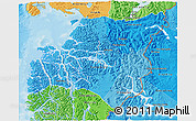 Political Shades 3D Map of CAPITAN PRAT