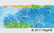 Political Shades Panoramic Map of CAPITAN PRAT