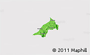 Political 3D Map of Pelluhue, cropped outside
