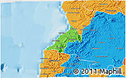 Political 3D Map of Pelluhue