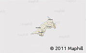 Shaded Relief 3D Map of Pelluhue, cropped outside