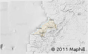 Shaded Relief 3D Map of Pelluhue, lighten, desaturated