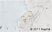 Shaded Relief 3D Map of Pelluhue, lighten, semi-desaturated