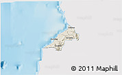 Shaded Relief 3D Map of Pelluhue, single color outside