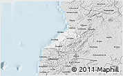 Silver Style 3D Map of Pelluhue