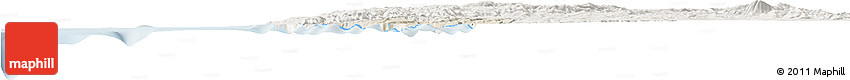 Shaded Relief Horizon Map of Pelluhue, lighten Shaded Relief Horizon Map of Pelluhue, lighten