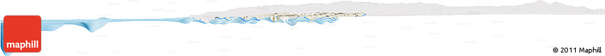 Shaded Relief Horizon Map of Pelluhue, single color outside Shaded Relief Horizon Map of Pelluhue, single color outside