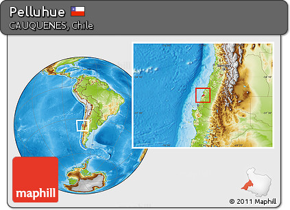 Physical Location Map of Pelluhue