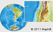 Physical Location Map of Pelluhue